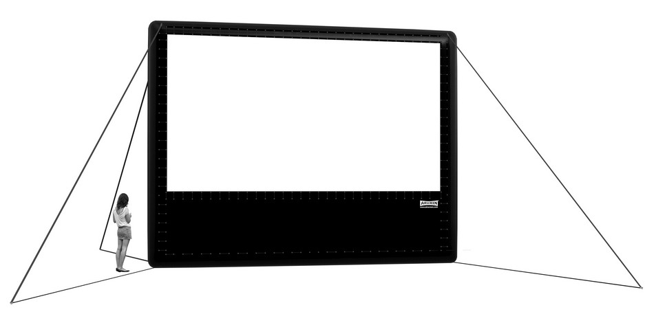 Airscreen Enge aufblasbare Projektorbildschirm 20 Fuß ideal für 50+ bis 400 Zuschauer Outdoor Cinema