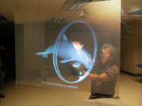 Transparenter holografischer Rückprojektionsfilm für Glas